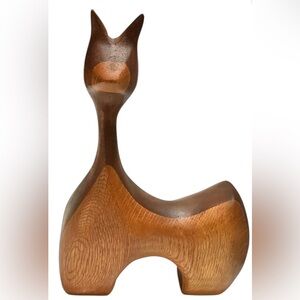 Vintage Handcarved Abstract Art Animal Figure